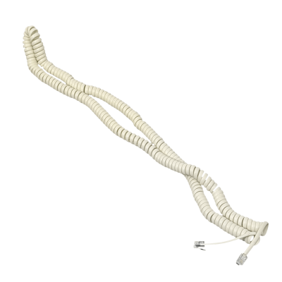 MT-1279 MACROTEL RJ9 M-M 7,5mt Cable Micrófono Helicoidal 4P4C-7,7mm Tonalidad Crema