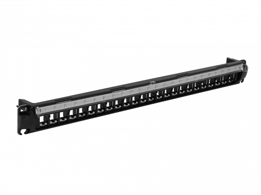 PPF24F FURUKAWA Panel de parcheo metálico de 1 unidad de rack para 24 conectores Keystone, sin carga, vacío, código 35050000