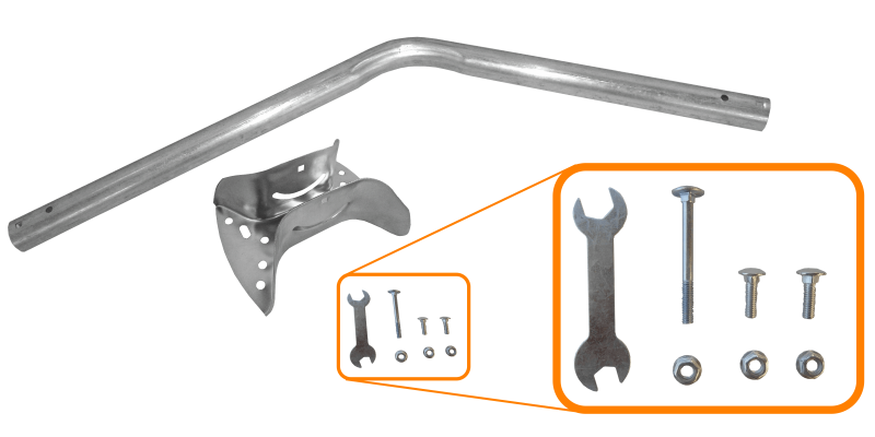 BAM-90 LINKMADE 90cm Soporte Abatible Galvanizado para Pared Exterior