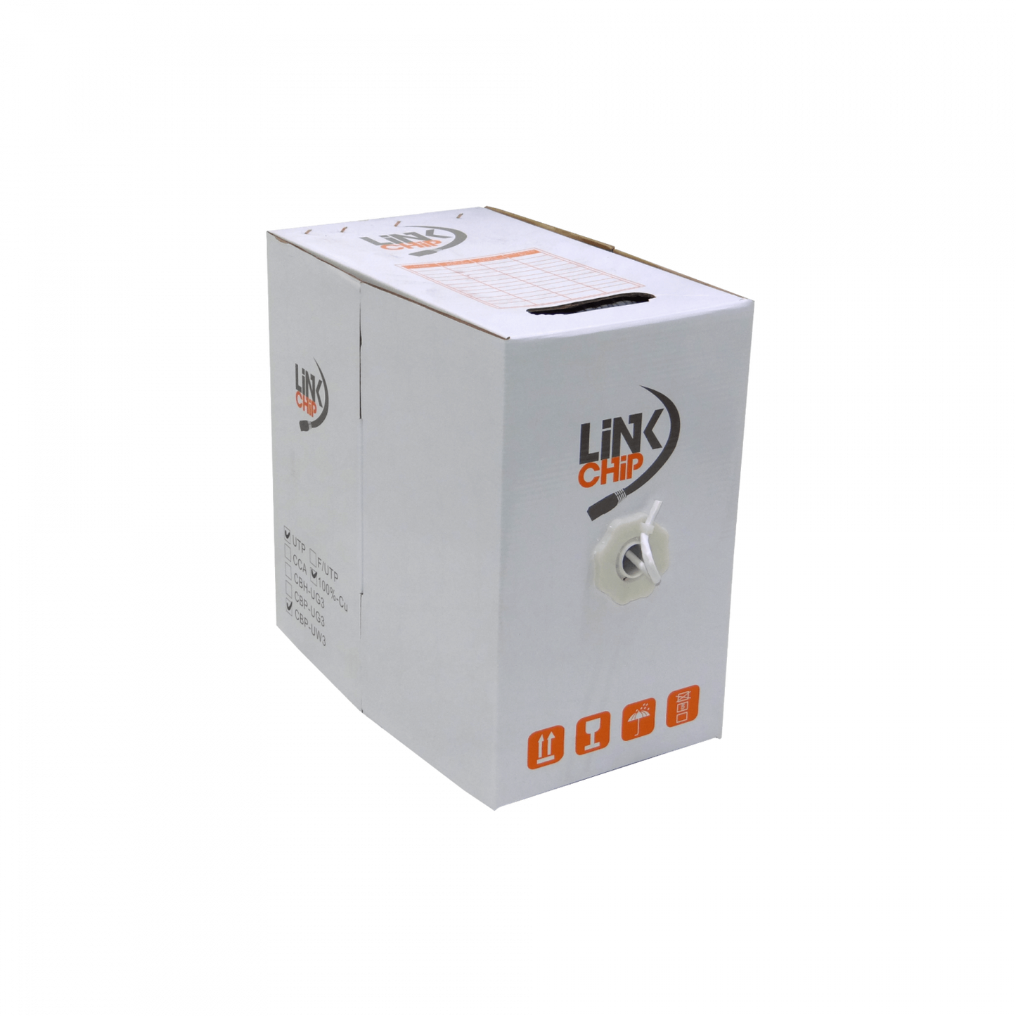 CBP-UW3 LINKCHIP AWG26/0,45mm Cat5e Blanco PVC interior Cable UTP 305m Unifilar Cobre