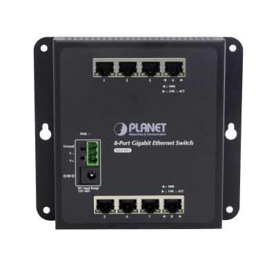 WGS-803 PLANET 8-1000 Conmutador Industrial no-Gestionado Plano/CarrilDIN req/12-48VDC IP30