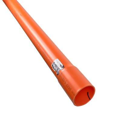 NVC40-3. Tubo conducto PVC naranjo 3 metros diámetro 40mm grosor 1,2mm con certificación SEC
