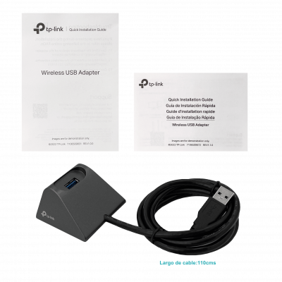 TX20UH TP-LINK Adaptador Inalámbrico WiFi6 AX1800 1201mbps en 5GHz 574mbps en 2,4GHz USB3.0 con Cable de 110cm