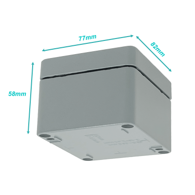 LV0807 Caja 80x75x59mm IP66 Aluminio Grueso 4-Tornillos 2-Aletas