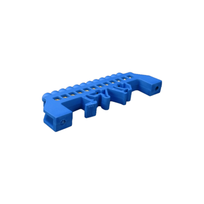 REGLETA-DA12 Barra Azul 12-Terminales 4mm Carril DIN Reparto Eléctrico