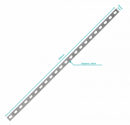 ESCAM-A LINKCHIP Barra de Unión Múltiple 550x18x4mm para Escalerilla Tipo Canasto de Malla de Alambre