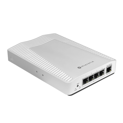 CRS304-4XG-IN MIKROTIK 4-10G 1-1000(PoE-entrada) CarrilDIN DC1 DC2 2-pin L5 incluye48v RouterOS