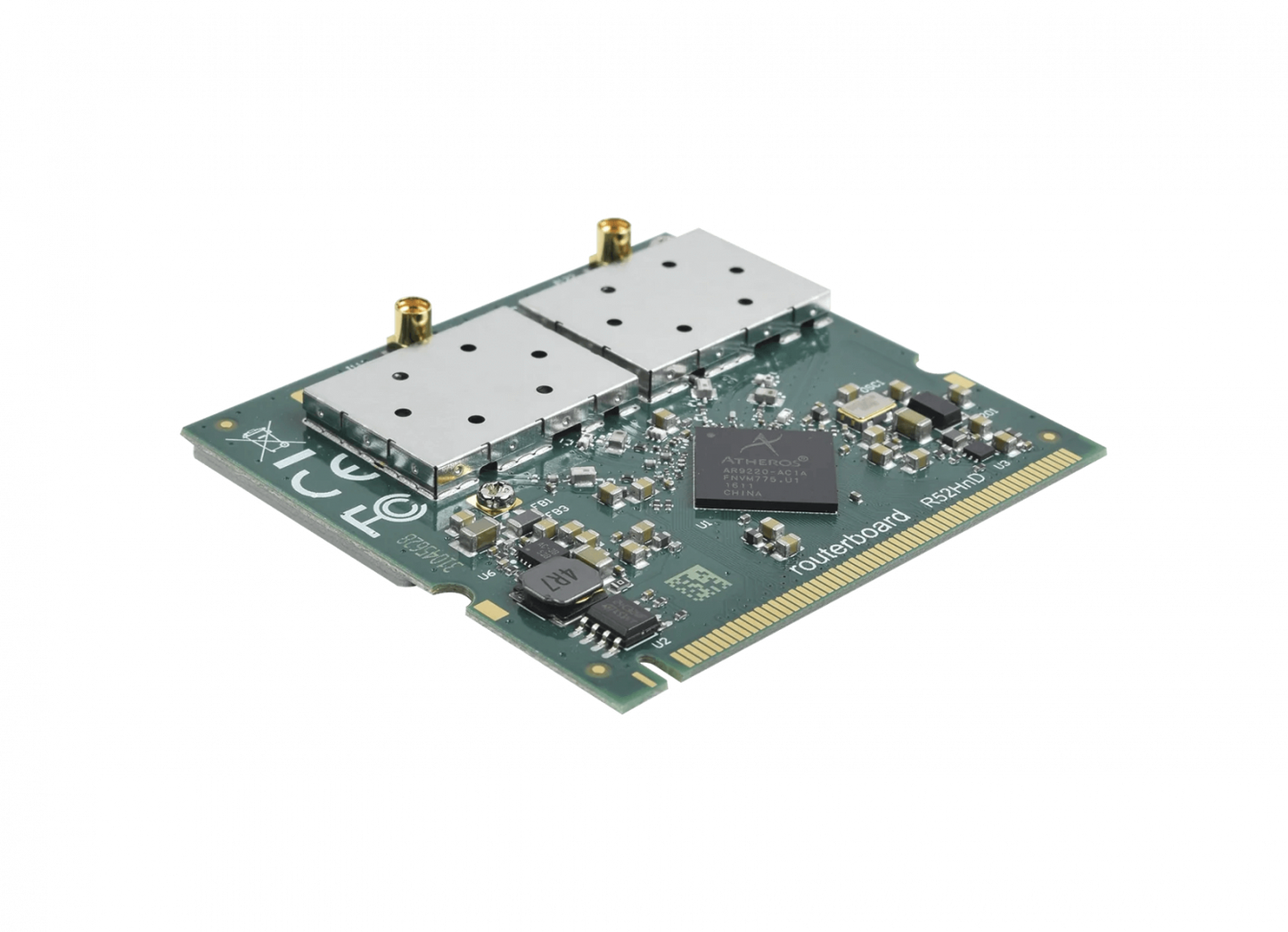 R52HND MIKROTIK 2-MMCX 26dBm 2,4GHz/5GHz A/B/G/N300 400mW AR9220 TARJETA MINIPCI