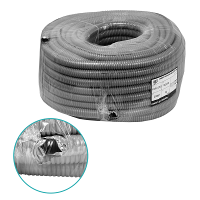 M25-50-LIQ QUEBRADO 25mm Rollo-48mts Conduit Flexible Metalico Cubierto-PVC 3/4-P