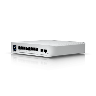 USW-ENTERPRISE-8-POE UBIQUITI 8-Interfaces 2500PoE 48af/52at 120W 2-SFP+10G precisa-UniFi Conmutador Direccionamiento-L3