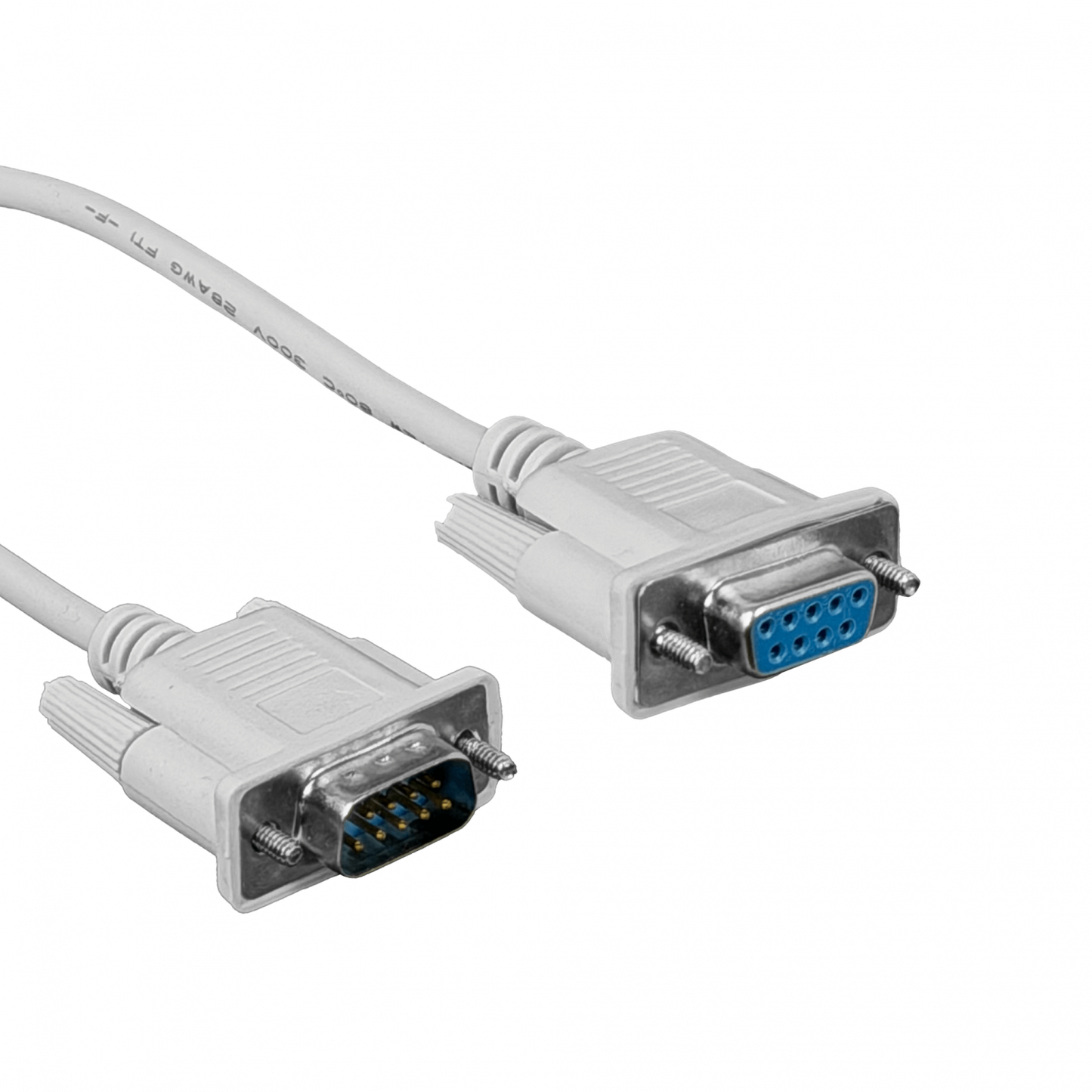 DB9-5HM Cable Serial Directo RS232 DE-09 de 4,5 metros (253cm) con Conectores DB9 Hembra a Macho
