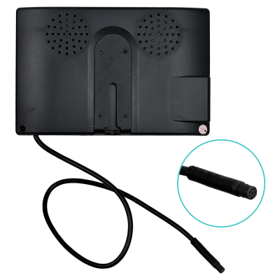 P7P Pantalla Monitor 7 pulgadas Análogo 2 Conectores RCA-H Plug 5,5x2,1mm Uso Auto/Pared