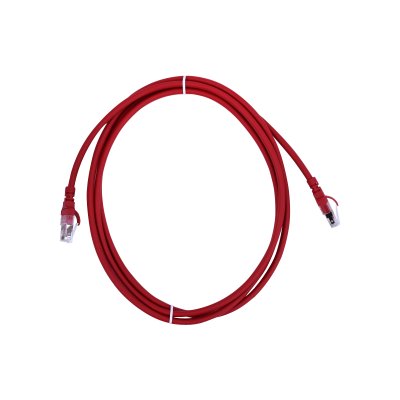 C6AR-20. LINKMADE 2m Cat6a U/FTP Rojo LSZH Cable de Parcheo Inyectado Multiconductor