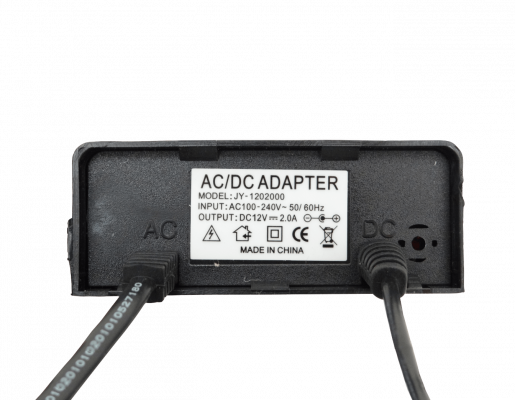 F12-2E Fuente de alimentación de exterior 12VDC 2A, conector plug 5,5x2,1mm, encapsulada en resina, entrada 100-240VAC