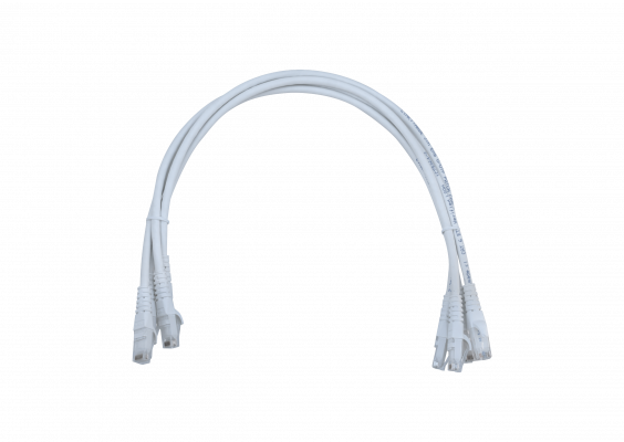 CP6W-05-4. LINKMADE 4pz 50cm Cat6 U/UTP Blanco LSZH Cordón Interconexión Inyectado Multif