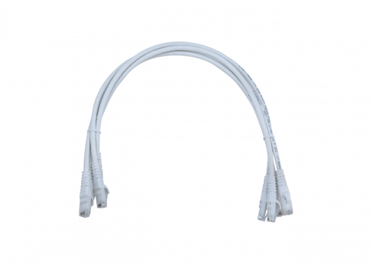 CP6W-05-4. LINKMADE 4pz 50cm Cat6 U/UTP Blanco LSZH Cordón Interconexión Inyectado Multif