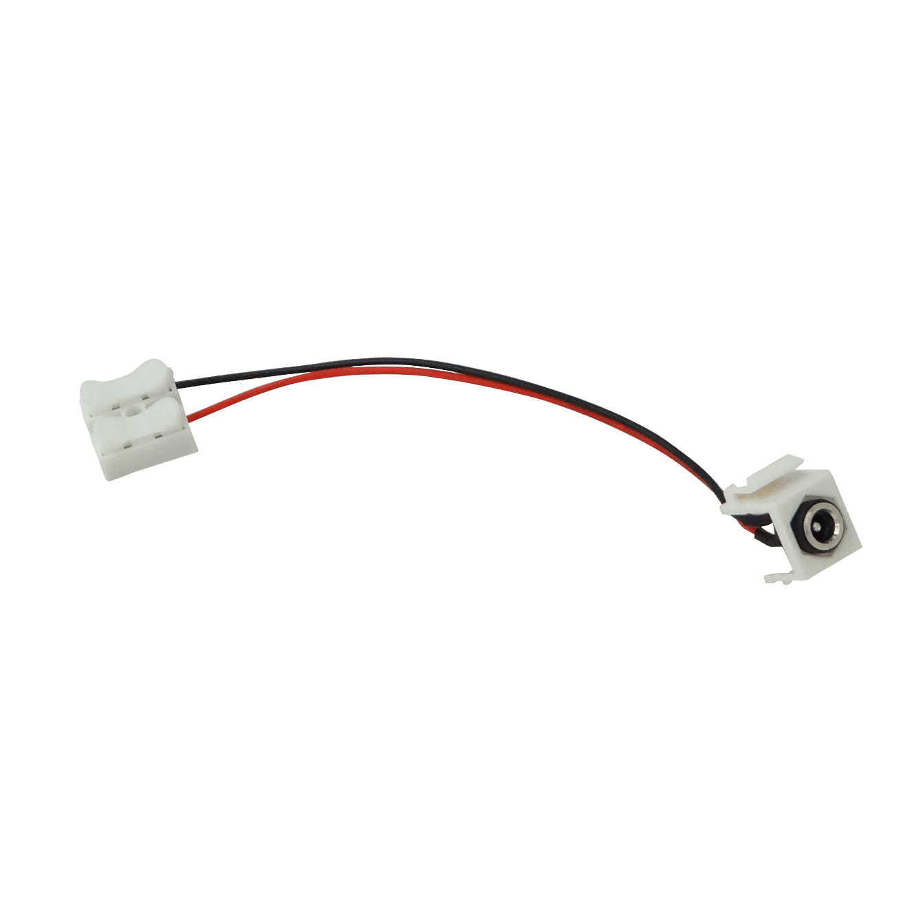 K2155 Conector Keystone hembra 5,5x2,1mm con latiguillos de 13cm y regleta de 2 pines