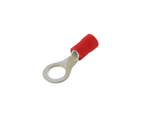 OJO-6515 RV1.25-6 Terminal-Ojo-6,5mm 0,5-1,5mm2-Cable 100-piezas Conector Rojo Aislado PVC