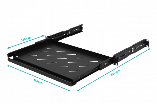 RB1-TR3L LINKMADE Bandeja portateclado retráctil 1U 30cm con ventilación