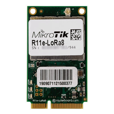 R11E-LR8 MIKROTIK 863-870MHz LoRaWAN LBT Semtech-SX1301 1-u.FL 20dBm Tarjeta miniPCIe