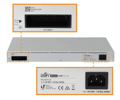 USW-PRO-48 UBIQUITI 48-1000 4-SFP+10G USP-opcional req-UniFi Switch Admin Rack
