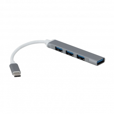 USBC-HUB4 USB3.0 USB-CM CONCENTRADOR-4-AH Aluminio Cable-4cm