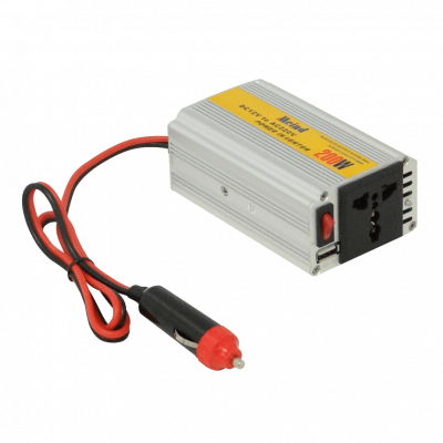 INV-200 MEIND 200W Convertidor 24/12VDC Entrada 220V Salida USB 5V Amperaje Alto Inversor Enchufe Automóvil