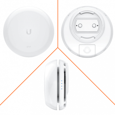 AF60-HD UBIQUITI Radio 60GHz 57-66GHz 1 Puerto 10G 1 Puerto SFP+10G 6Gbps 2km incluye 48V 189mm GPS