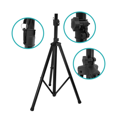 PEDESTAL Trípode Negro Soporte para Altavoz