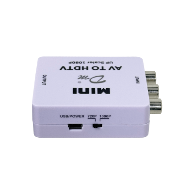RCAHDMI 3-RCA-Hembra entrada 1-HDMI-macho salida Adaptador de Video 720p/1080p requiere-5V-USB