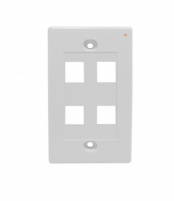 FP4WL LINKMADE Placa Frontal Blanca 4-Puertos Keystone Vertical 70x114mm