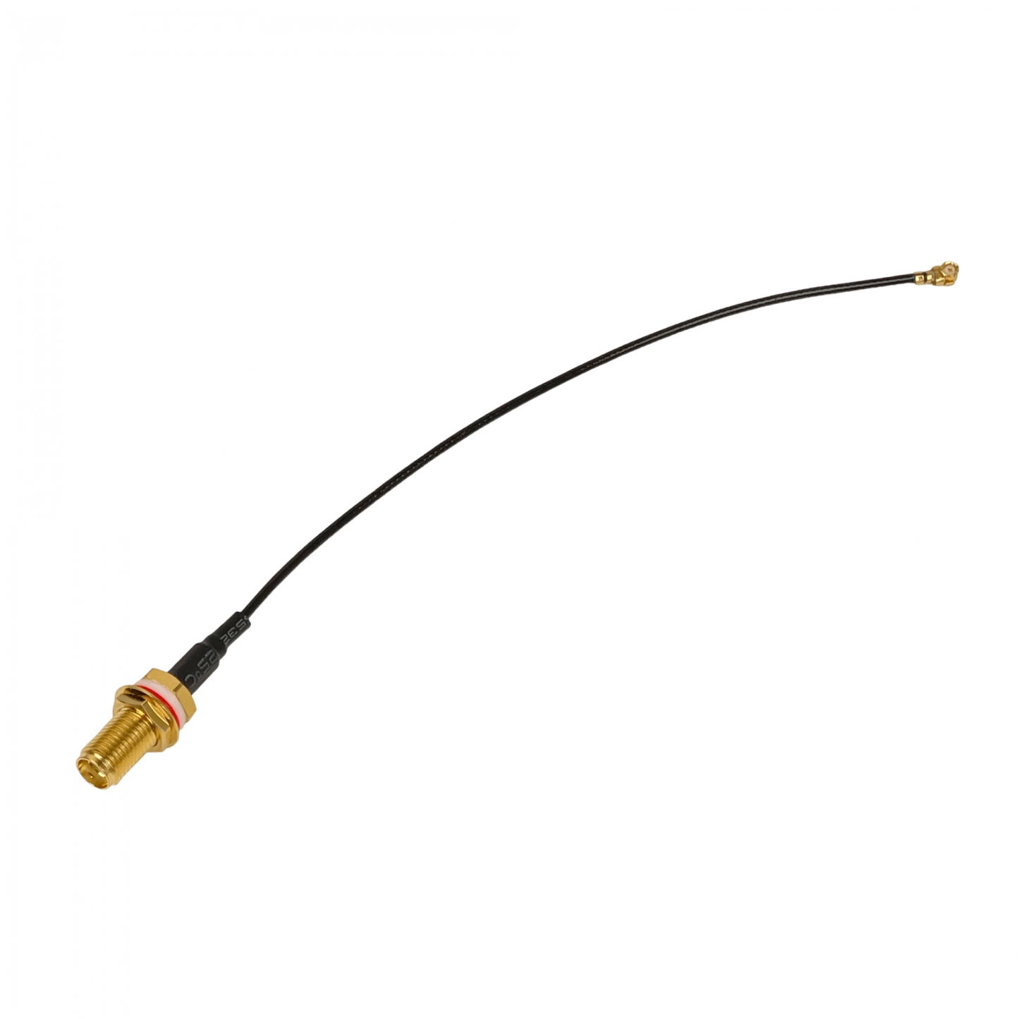 ACSMAUFL MIKROTIK Conector-SMA-Hembra U.FL(IPX) Cable Negro 12cm