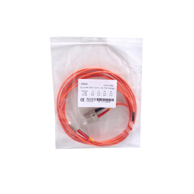 JFMLC3 Cable de fibra óptica dúplex multimodo OM1 LC-SC de 3 metros, 62.5/125 µm, cubierta de 3 mm