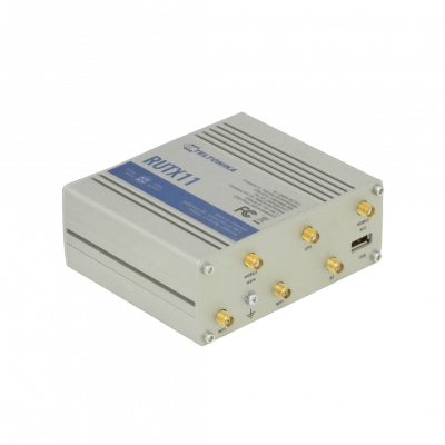 RUTX11 TELTONIKA Enrutador Inalámbrico 4G/LTE-300mbps Doble-Sim 3-Antena-SMA 4-Puertos-1000 1-USB GPS