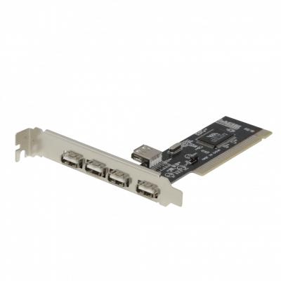 PCIUSB2 Tarjeta PCI-Legacy 5-USB2.0 5-USB-AH (4-ext 1-int) Chipset VIA-VT6212L
