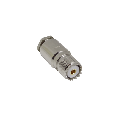 UH4P Conector Hembra UHF para Cable LMR400 Tipo PL259 de Presión y Soldadura Compatible CA400 RG8 PL-259