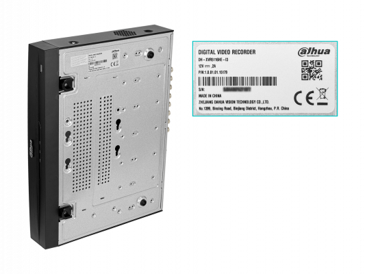 XVR5116 DAHUA Videograbador XVR 16 canales BNC 5MP 1 disco SATA 16TB LAN HDMI VGA USB RS485 Alarma WizSense