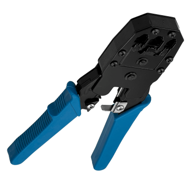 HT-315 Tenaza de Engaste RJ11 RJ45 RJ12 RJ9 con Desforradora e Insertadora de Impacto integradas
