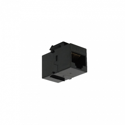 KC5NL Negro Cat5e UTP Acoplador RJ45-RJ45 Keystone de Inserción Directa