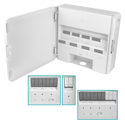 EAH-8 UBIQUITI Controladora 8-Puertas Sensores Botones 10-1000 opción-Batería 240V