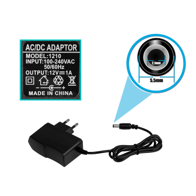 PST-1012 12VDC 1A Conector-5,5x2,1mm 12W Alimentador Transformador P1A-IT