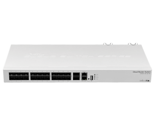 CRS326-24S+2Q+RM MIKROTIK Conmutador Rack 24 Puertos SFP+ 10G 2 Puertos QSFP+ 40G 1 Consola 100Mbps Licencia L5 Doble Fuente Alimentación