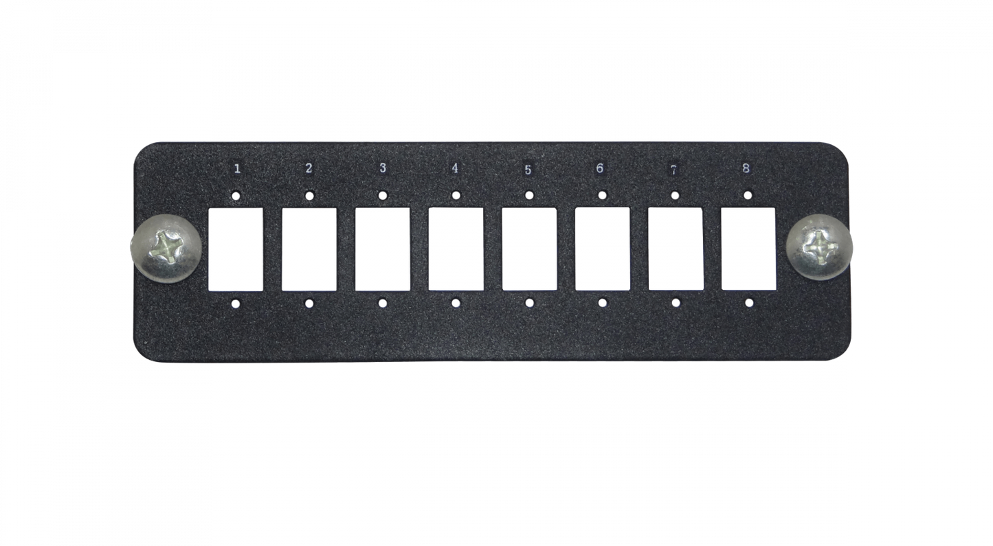 CL-3P 8-SC-SX 8-LC-DX Bastidor 130mm para montaje en Rack 1U-3 Puertos (Requiere Acopladores)