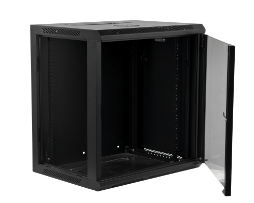 RK12-6L-LIQ DE SEGUNDA MANO Armario Rack de Pared 60cm de Profundidad 12 Unidades Negro incluye M6-2U