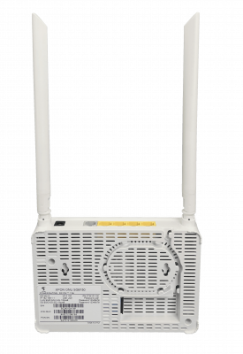 ONU SG8150 con WiFi5 y puerto telefónico RJ11-FXS, compatible XPON, banda dual 2,4/5 GHz, 4 puertos Gigabit, SC/UPC, 2 USB-AH, 2 antenas, requiere alimentación 12 VDC