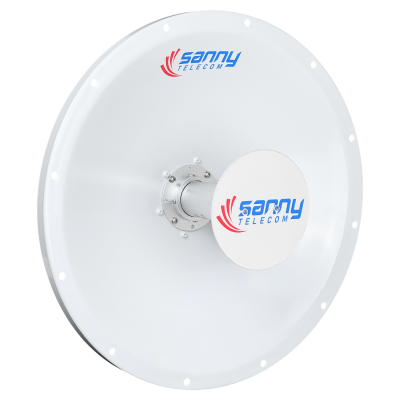 DISH-6G25. SANNY 4,9-6,5GHz 25dBi 2-N-H Inclinación-45º 2x2 Antena Parabólica