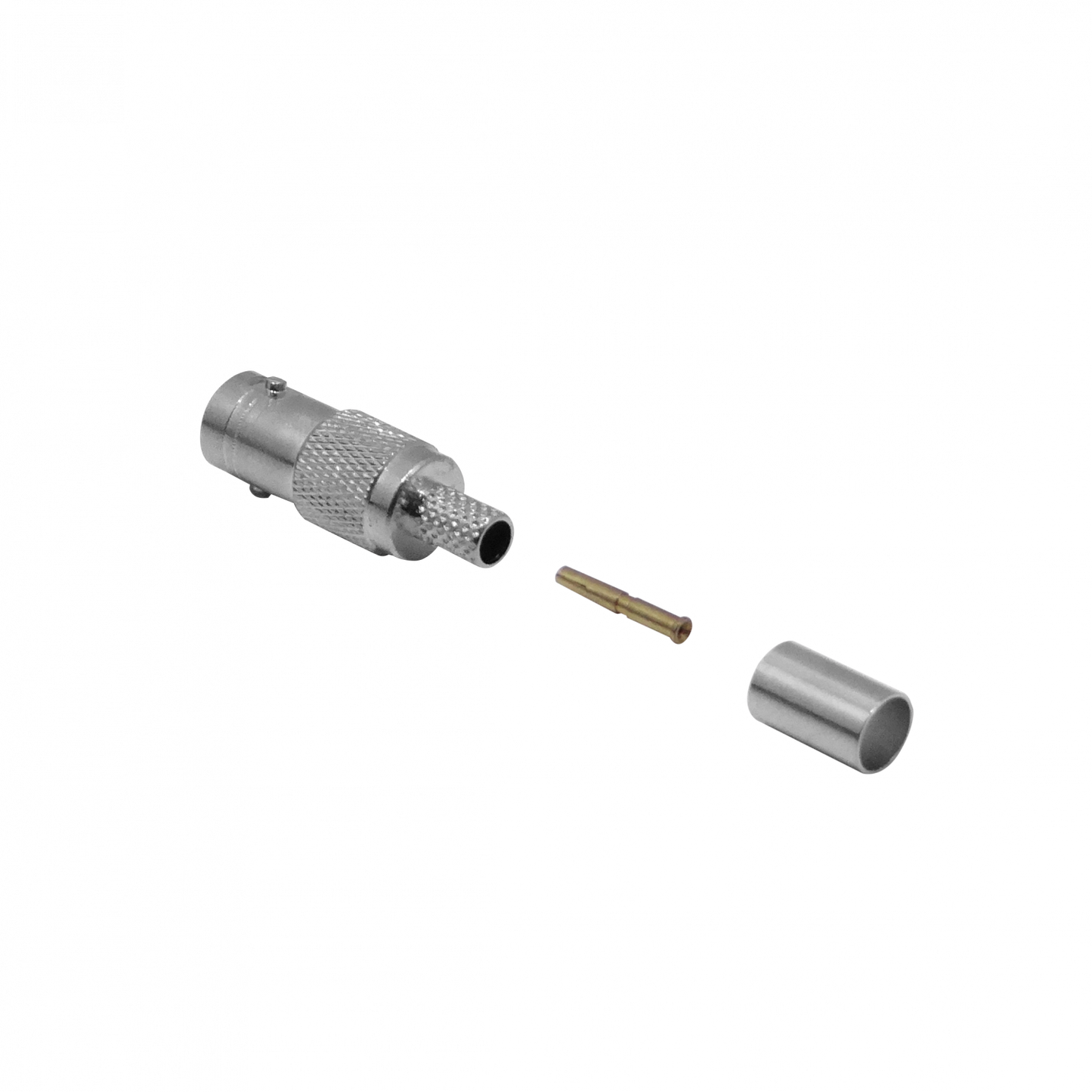 BNCH-CRIMP59 Conector BNC-Hembra Crimpable para-cable RG59 AC23