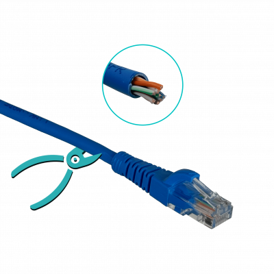 CPA-30L LINKMADE 3 METROS CAT5E AZUL LSZH LATIGUILLO DE RED MOLDEADO MULTIHILO
