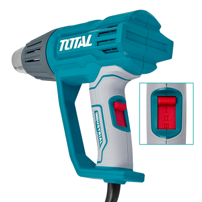 HF-810 TOTAL Pistola de calor industrial de 2000W con 3 boquillas para aire caliente, modelo TB20078