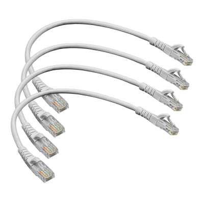 CPG-03-4 LINKMADE 4UN 30CM CAT5E GRIS LSZH CABLE PATCH INYECTADO MULTIFILAR